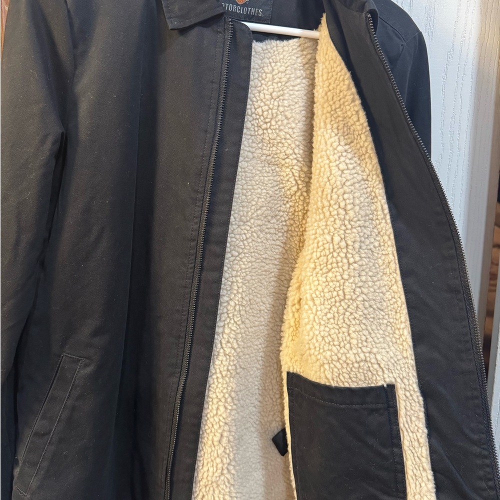 Black Sherpa-Lined Jacket